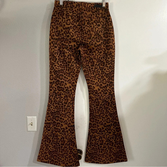 Blank NYC Leopard Print Faux Suede Flare Leg , Pull-on Pants - Picture 4 of 14